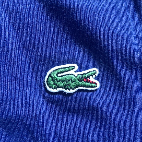 Lacoste t-shirt Navy Blue Crew Neck Alligator Logo Men's Size XXL Pima Cotton - Picture 2 of 7